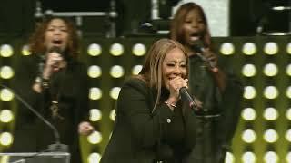 Leandria Johnson sings at Brandon Smiley’s (son of Rickey Smiley) funeral