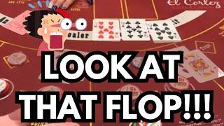 ULTIMATE TEXAS HOLD 'EM in LAS VEGAS! LOOK AT THAT FLOP!!! OMG!!!