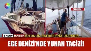 Türk teknesine çarpıp kaçtılar!