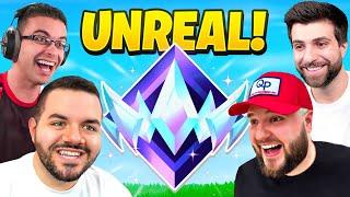 LIVE - 4 YOUTUBERS GO FOR UNREAL IN FORTNITE!