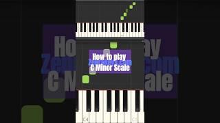 How to play C Minor Scale piano music tutorial