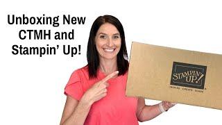 Unboxing New CTMH and Stampin' Up! + Demo | Scrapbooking Haul