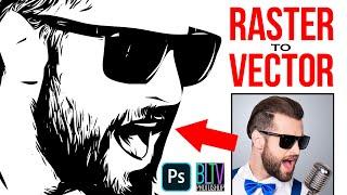 Photoshop: Convert RASTER Images to VECTOR Graphics.