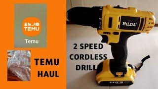 TEMU  HAUL - (HILDA) CORDLESS DRILL -  UNBOXED.2 Speed @calabash-green