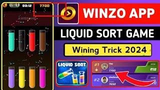 winzo liquid sort game trick || winzo liquid sort game High score kaise banaye | #ap2earn