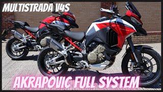 Ducati Multistrada V4s Full Akrapovic Exhaust System , Sport Livery ,carbon screen + extras