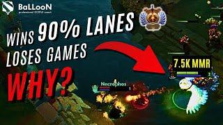 Why This 7.5k Mid Player WINS 90% LANES But Loses Games