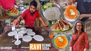 No.1 Benne Dosa Hotel | 1000 People Eat Everyday | Foreigner Choice Ravi Benne Dosa | Street Food