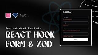 Form Validation in Next.js with React Hook Form & Zod