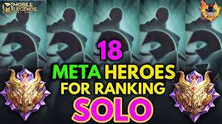 18 BEST META HEROES FOR SOLO RANK 2021 | MOBILE LEGENDS BEST HEROES