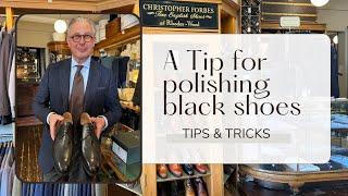 A tip when polishing black shoes