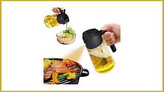 YARRAMATE Oil Sprayer for Cooking, 2 in 1 Olive Oil Dispenser Bottle for Kitchen, 16oz/470ml Premium