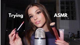 Brooke Monk tries ASMR *doing YOUR makeup* (layered sounds)