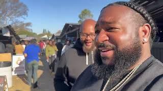 Black African Americans at Farmers Market in Johannesburg, South Africa living life!