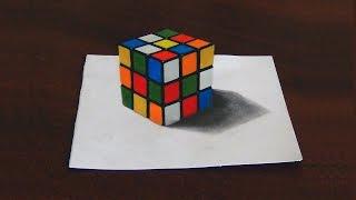3D DRAWING - Rubik's Cube (Рисунок Кубик Рубика) ISP 2015