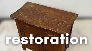 My husband asked me to refinish this family heirloom | Antique ELM Furniture Restoration