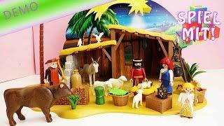 Playmobil Krippe Aufbau und Demonstration - Große Krippe mit Stall 4884