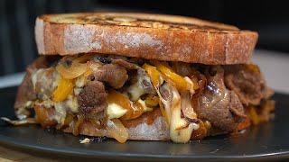 EASY Brisket CHEESESTEAK with Caramelised Veggies