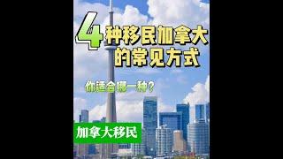 【加拿大移民】4种移民加拿大的常见方式，你适合哪一种？#加拿大移民