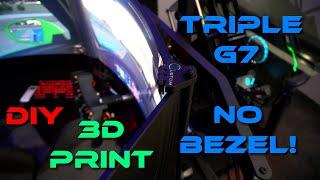 Samsung Odyssey G7 32" - Asus Free Bezel Kit 3D Printed Mounts In Detail