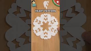 SNOWFLAKE WITH HEART PATTERN TUTORIAL | PAPER DESIGN IDEAS INCL ART