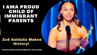 Breaking Barriers! Zoë Saldaña Makes History at the 2025 Oscars—A Win for Immigrants Everywhere?