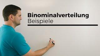 Binomialverteilung, Beispiele, Stochastik, Wahrscheinlichkeitsrechnung | Mathe by Daniel Jung