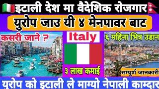 Italy work permit visa 2024 for Nepali || Italy work permit visa 2025 || Italy working visa 2024