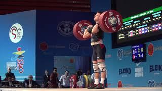 Sergey Petrov (69) - 176kg Clean and Jerk @ 2015 European Championships