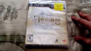 Ni no kuni Wrath of the white witch Unboxing for ps3