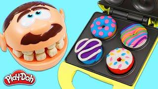 Feeding Mr. Play Doh Head Homemade Donuts!