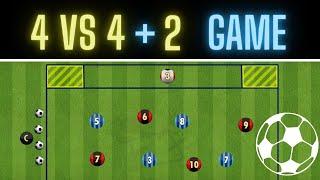 4 vs 4 + 2 Game | Overload In Possession | U12, U13, U14, U15 | Football/Soccer