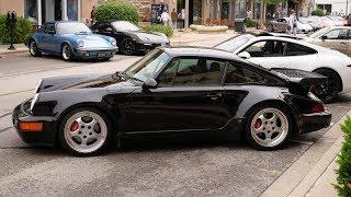 Porsche 911 964 3.6 Turbo leaving PCA Chicago Concours