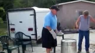 Daves HOBO trash can turkey cook