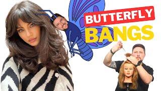 How to CUT Butterfly BANGS easy