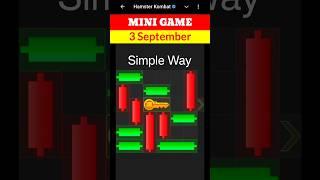 Hamster Kombat Mini Game Today 3 September Unlock Key | 3 September Mini Game Hamster | #mini game