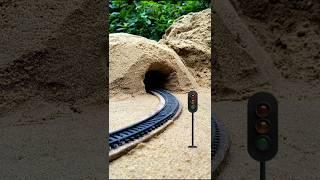 "Silent Tunnel in Desert Hills | Realistic Train Diorama Setup"