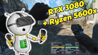 How does Fallout 4 VR run with an RTX 3080/Ryzen 5600x? (Valve Index Gameplay)
