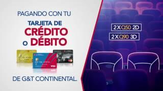 Con tus tarjetas de débito y crédito de Banco G&T Continental puedes disfrutar en Cinépolis.
