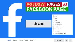 How to follow other page with your facebook page web and mobile app