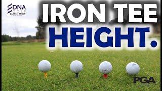 Strike your irons better with the correct tee height.