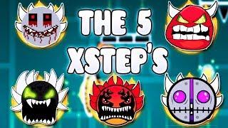 "THE 5 XSTEPS" !!! - GEOMETRY DASH BETTER & RANDOM LEVELS