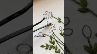Stunning Flower Embroidery designs - Satin Stitch Flower #shorts #embroidery #satinstitch