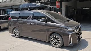 Toyota Alphard ติดตั้ง กล่องวางของบนหลังคา thule roofbox force xt xl + แร็คหลังคา thule