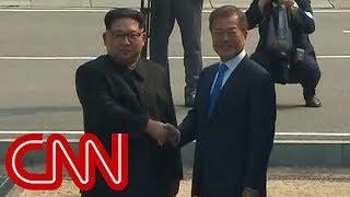 Watch Kim Jong Un cross the line at DMZ