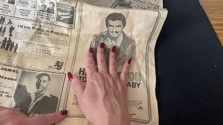 ️ASMR - Old newspaper crinkles, soft spoken, and smoothing - vintage 1981 movie ads