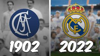 The Evolution of Real Madrid Logo | 1902-2022 Logo History