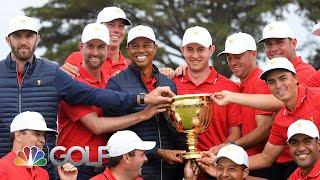 Tiger Woods gets emotional after clinching putt by Matt Kuchar | Presidents Cup | Golf Channel