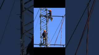 Electrical Lineman working at Substation | HT line worker #shorts #youtubeshorts