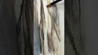 Mixed Media Watercolor Abstract Landscape. #watercolorpainting #mixedmedia #abstractlandscape